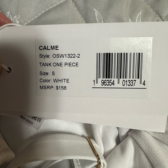 CALME by Johnny Was White Tank One Piece, Size Small (v) - Picture 8 of 8